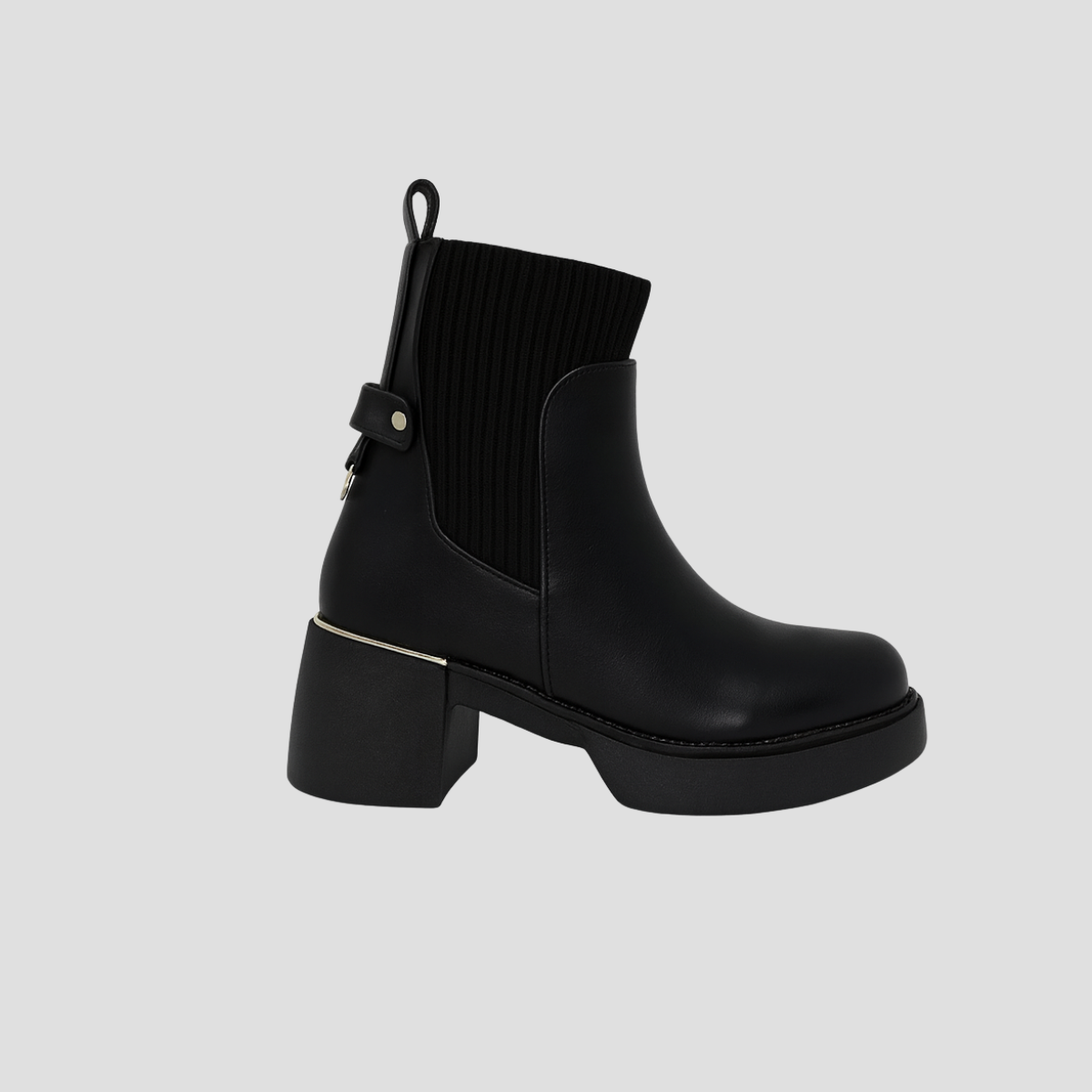 Botín negro chunky